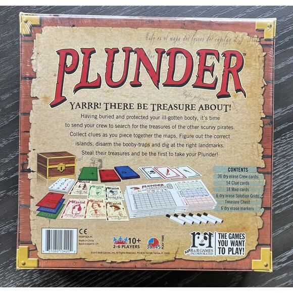 Plunder Board Game by Jonathan Franklin 2013 R&R Games, New and Sealed - Picture 2 of 8